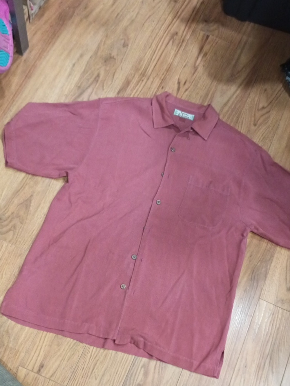 Tommy Bahama Men's Short-Sleeve Button-Up Shirt in Dusty Rose